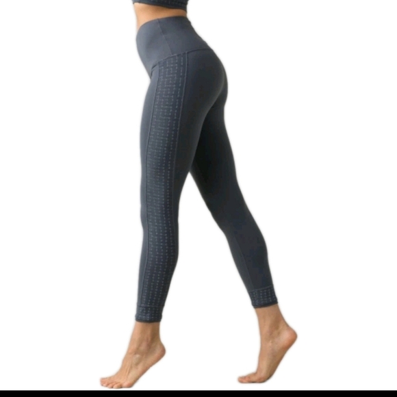 PrAna Womens Gray Faro High Rise 7/8 Legging In Chalkboard M - Picture 1 of 12